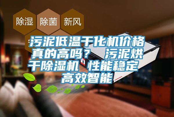 污泥低溫干化機(jī)價格真的高嗎？ 污泥烘干除濕機(jī) 性能穩(wěn)定 高效智能