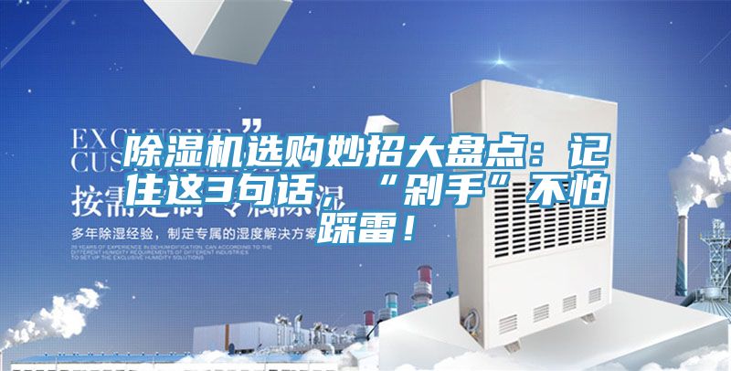 除濕機(jī)選購(gòu)妙招大盤點(diǎn)：記住這3句話，“剁手”不怕踩雷！